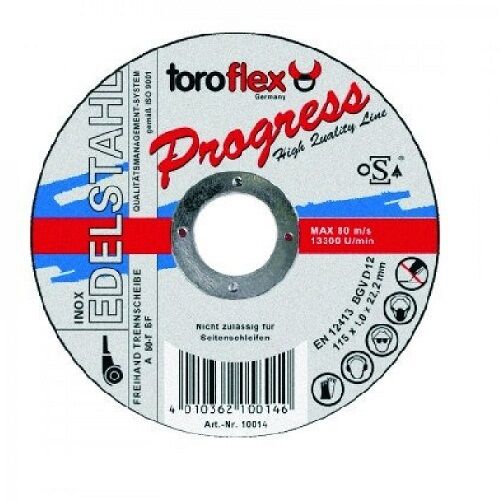 Δίσκος Κοπής Inox 115 x 1.0 x 22 Toroflex